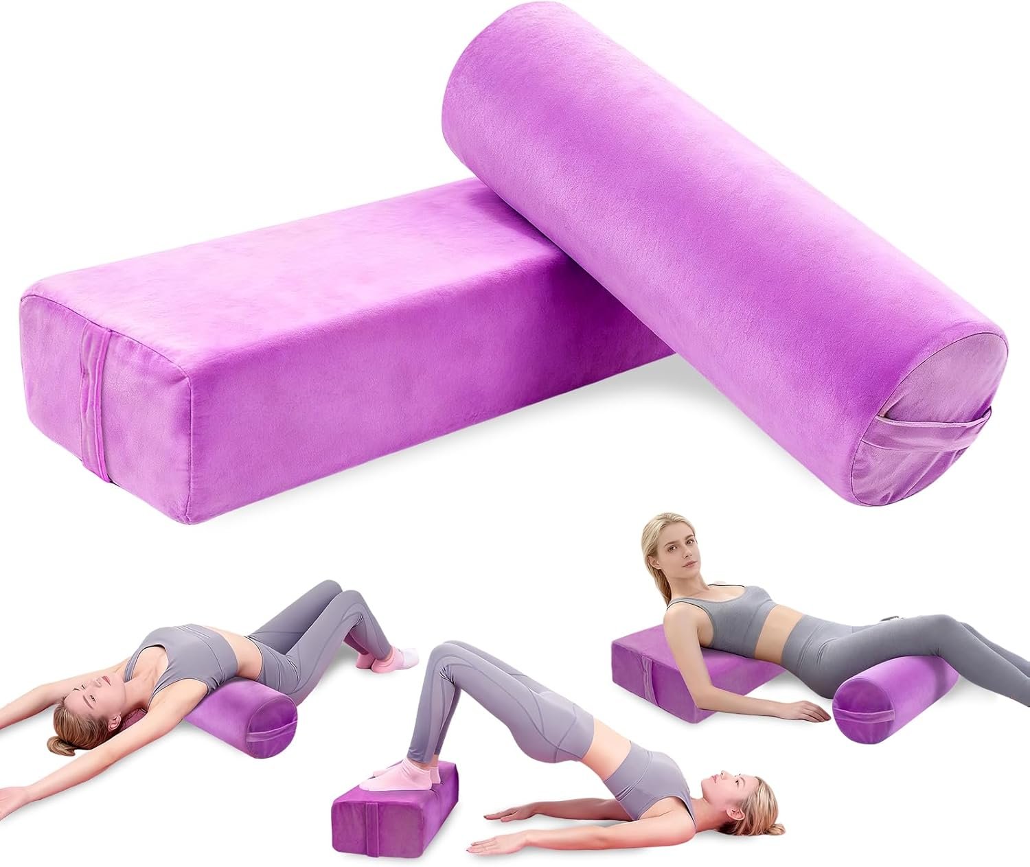 Yoga Bolster Pillow Set